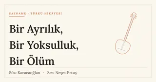 Bir Ayrılık Bir Yoksulluk Bir Ölüm: sözü Karacaoğlan'ın, sesi Neşet Ertaş'ın