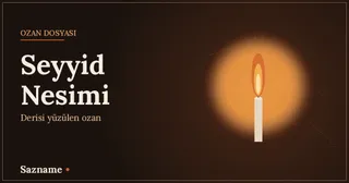 Karanlık zeminde tek bir mum alevi ve sıcak ışık, divan motifi